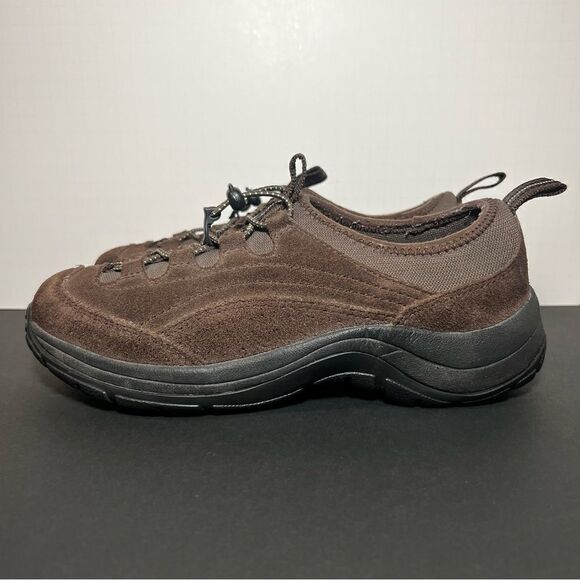 Womens LL BEAN Brown Suede Drawstring Slip On Shoes / Size 8 Medium - Picture 4 of 9
